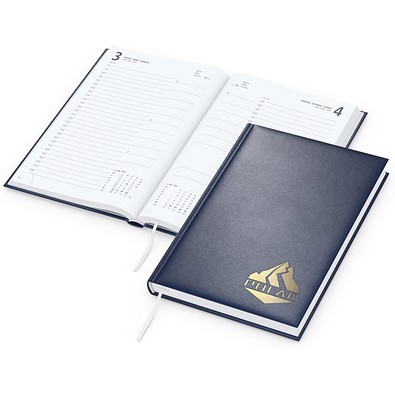Geiger-Notes Buchkalender Advance Bestseller, dunkelblau inkl. Goldprägung