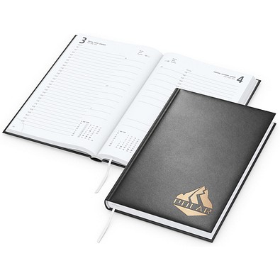 Geiger-Notes Buchkalender Advance Bestseller, schwarz inkl. Kupferprägung