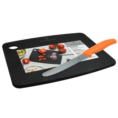 Geschenkschachtel Schneidbrett und Messer tangerine orange, 2-teilig