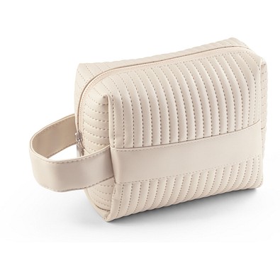 GILI. Kulturbeutel aus PU (21% recyceltes PU und 30% recyceltes Polyester), Beige