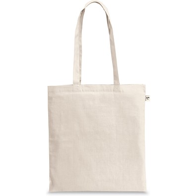 GIZA. Tasche aus 100 % recycelter Baumwolle (140 g/m²), Naturhell