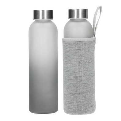 Glasflasche mit Hülle Iced 0,45 l, transparent