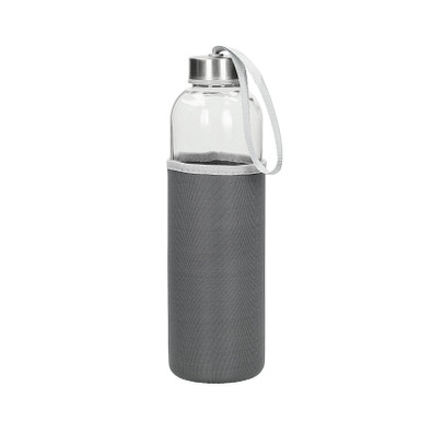 Glasflasche mit Hülle Pure, 0,7l, transparent