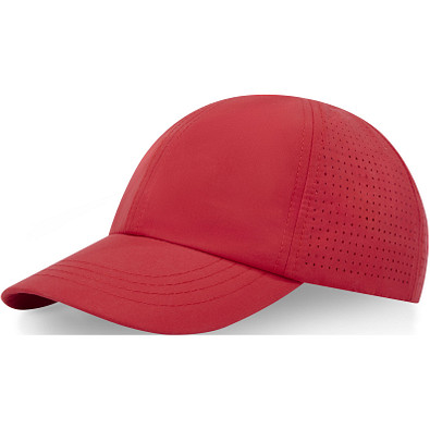 Glimmer GRS recycelte Cool Fit Kappe mit sechs Segmenten, rot