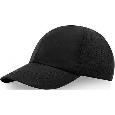 Glimmer GRS recycelte Cool Fit Kappe mit sechs Segmenten, schwarz