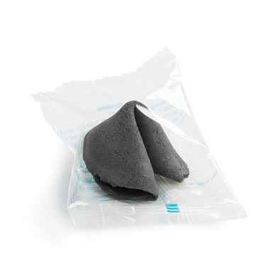 Glückskekse, 7 g, Schwarz, Folie transparent, inkl. Druck