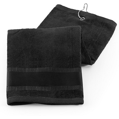 GOLFI. Multifunktionelles Handtuch aus Baumwolle (430 g/m²), Schwarz