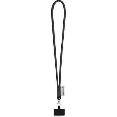 GOSPORT. SET Lanyard TUBE Long (Ø 7 mm) mit 9 mm Auslösekarabiner und Handyhalterung, 300 - Schwarz
