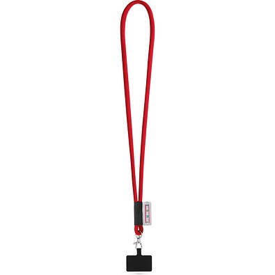 GOSPORT. SET Lanyard TUBE Long (Ø 7 mm) mit 9 mm Auslösekarabiner und Handyhalterung, 302 - Rot