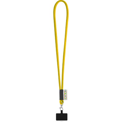 GOSPORT. SET Lanyard TUBE Long (Ø 7 mm) mit 9 mm Auslösekarabiner und Handyhalterung, 310 - Gelb