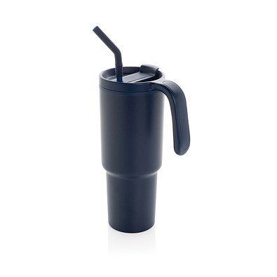 Graphic 360 Becher aus RCS-zertifiziert recyc. Stahl, 900ml, navy blau