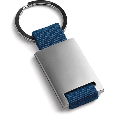 GRIPITCH. Schlüsselanhänger aus Metall und Gurtband, Blau
