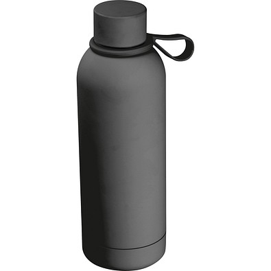 Gummierte Trinkflasche mit Schlaufe, 700ml, anthrazit