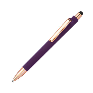 Gummierter Kugelschreiber, violett