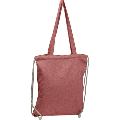 Gym-Cottonbag aus recycelter Baumwolle, rot