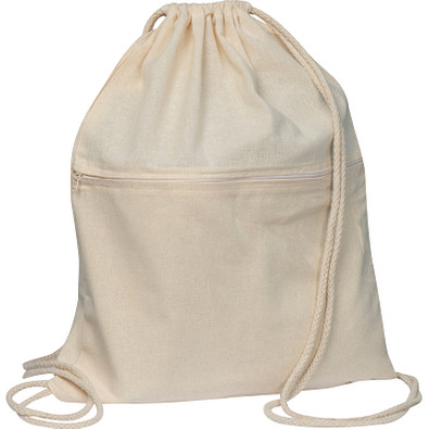 Gymbag aus Baumwolle, weiss