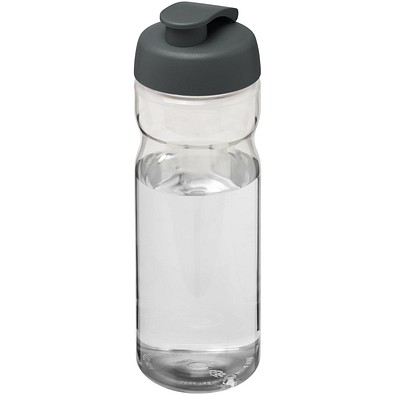 H2O Active® Base Tritan™ 650 ml Sportflasche mit Klappdeckel, transparentklar/grau