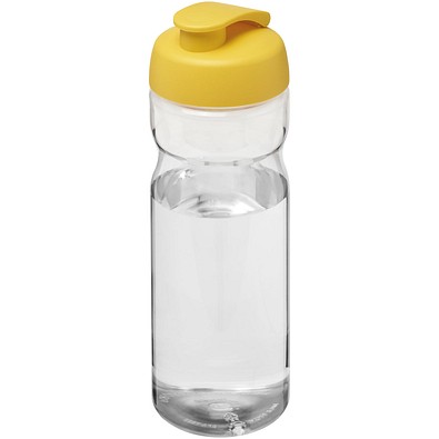 H2O Active® Base Tritan™ 650 ml Sportflasche mit Klappdeckel, transparentklar/gelb