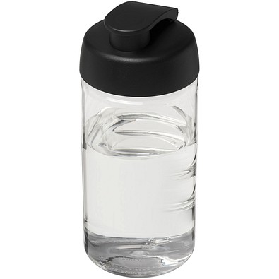 H2O Active® Bop 500 ml Sportflasche mit Klappdeckel, transparent/schwarz