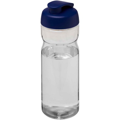 H2O Active® Eco Base 650 ml Sportflasche mit Klappdeckel, transparent/blau