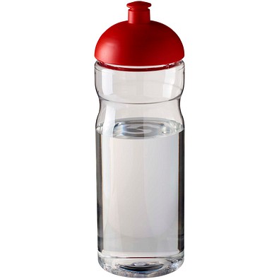 H2O Active® Eco Base 650 ml Sportflasche mit Stülpdeckel, transparent/rot