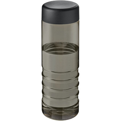 H2O Active® Eco Treble 750 ml Sportflasche mit Drehdeckel, kohle, schwarz