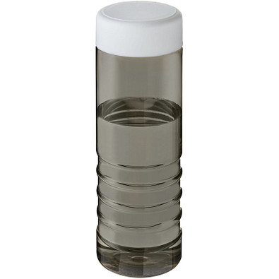 H2O Active® Eco Treble 750 ml Sportflasche mit Drehdeckel, kohle, weiß