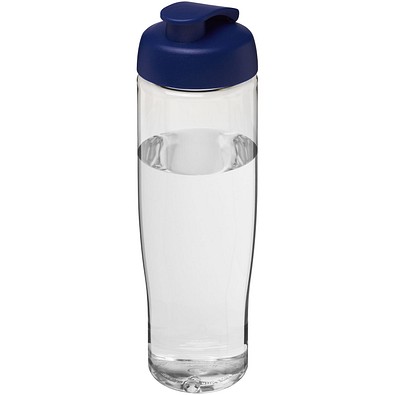 H2O Active® Tempo 700 ml Sportflasche mit Klappdeckel, transparent/blau