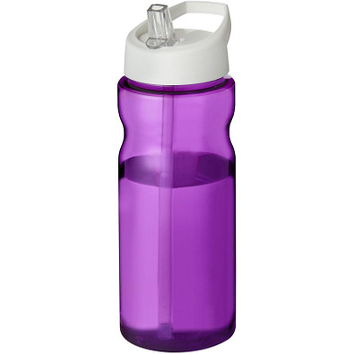 H2O Base Sportflasche mit Ausgussdeckel, 650 ml, lila,weiss