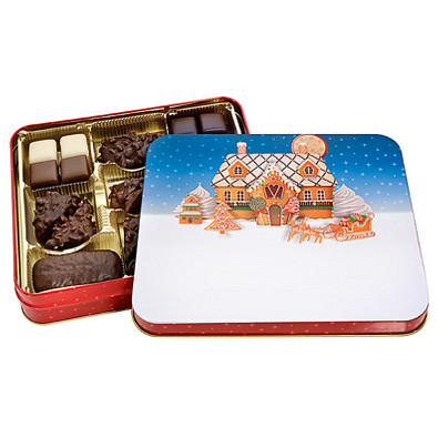 HAEBERLEIN-METZGER Präsentdose Weihnachtshaus, bunt
