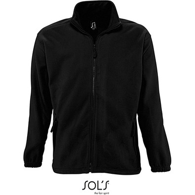 Herren Fleecejacke North, XS, Black