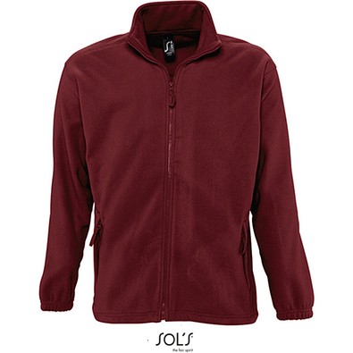 Herren Fleecejacke North, XS, Burgundy