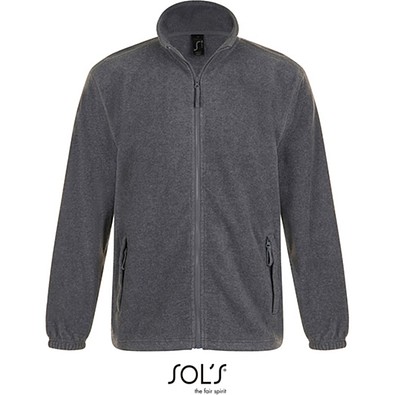 Herren Fleecejacke North, XS, Grey Melange