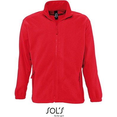 Herren Fleecejacke North, XS, Red