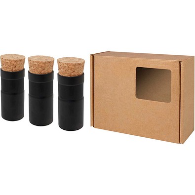 Hey Pots Schreibtisch-Garten-Blumenmischung, 3er-Set, schwarz