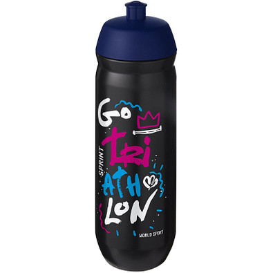 HydroFlex™ 750 ml Sportflasche, blau, schwarz
