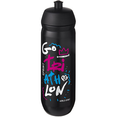 HydroFlex™ 750 ml Sportflasche, schwarz, schwarz