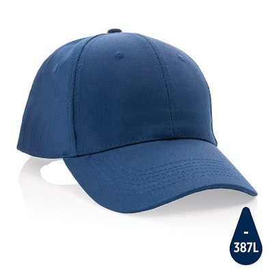 Impact 6 Panel Kappe aus 280gr rCotton mit AWARE Tracer, navy blau