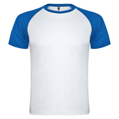 Indianapolis T-Shirt Unisex aus recyceltem Material, weiß / royalblau, 2XL