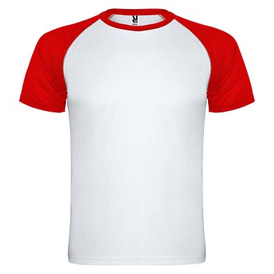 Indianapolis T-Shirt Unisex aus recyceltem Material, weiß / rot, S