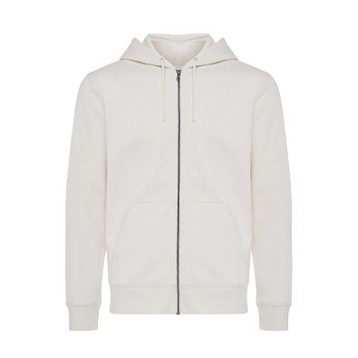 Iqoniq Abisko Zip-Kapuzenpullover aus recycelter Baumwolle, natural raw, S