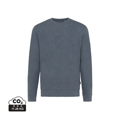Iqoniq Denali ungefärbt. Rundhals-Sweater aus recycelter BW, ungefärbtes navy blau, L