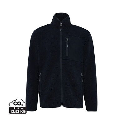 Iqoniq Diran Fleecejacke aus recyceltem Polyesterflor, schwarz, XXXL