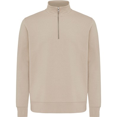 IQONIQ Elgon Quarter-Zip-Sweater aus rec. Baumwolle, desert, L