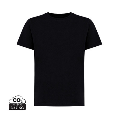 Iqoniq Koli Kids T-Shirt aus recycelter Baumwolle, schwarz, 9-10 y