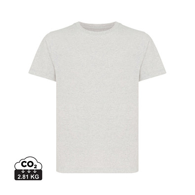 Iqoniq Koli Kids T-Shirt aus recycelter Baumwolle, ungefärbte helles Grau, 5-6 y