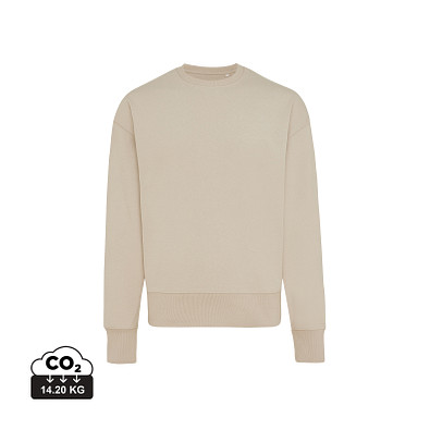 Iqoniq Kruger Relax-Rundhals-Sweater aus recycelt. Baumwolle, desert, XXL