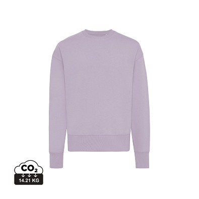 Iqoniq Kruger Relax-Rundhals-Sweater aus recycelt. Baumwolle, lavender, XXL