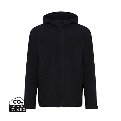 Iqoniq Makalu Herren Softshelljacke aus recyceltem Polyester, schwarz, M