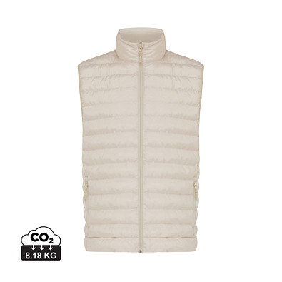 Iqoniq Meru Herren Bodywarmer aus recyceltem Polyester, beige, M